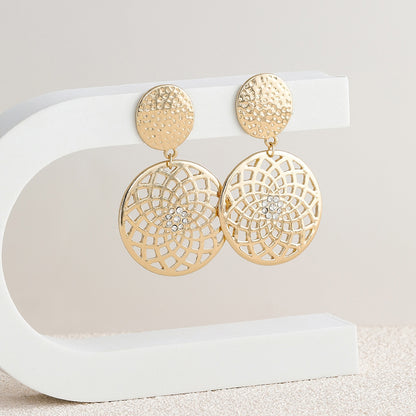 Mandala Decor Round Dangle Earrings for Fashion Stylish Jewelry Drop Earrings