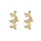 14 Styles Cute Dragonfly Spider Snake Elephant Animal Stud Earrings Women Cubic