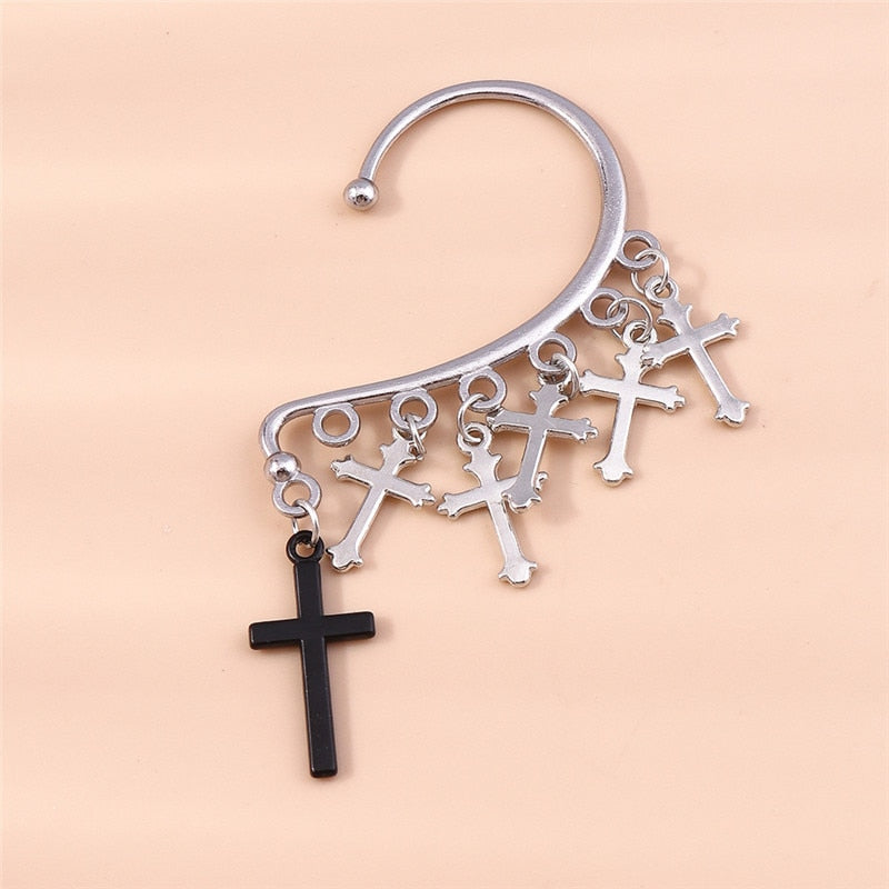 1Pc Multiple Cross Charms Ear Wrap Ear Accessories Trendy Women Fashion Earrings