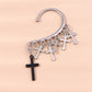 1Pc Moon Face Stud Earring with Ear Cuff Trendy Women Fashion Earrings Jewelry