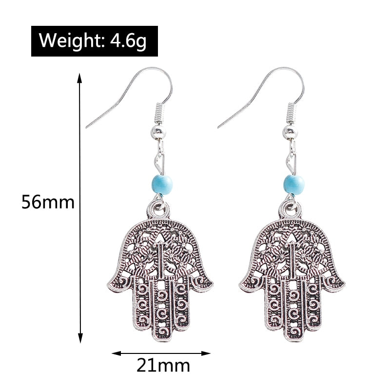 Evil Eye Palm Hand Dangle Drop Earrings Women Gifts Earring Cute Girls Eardrop