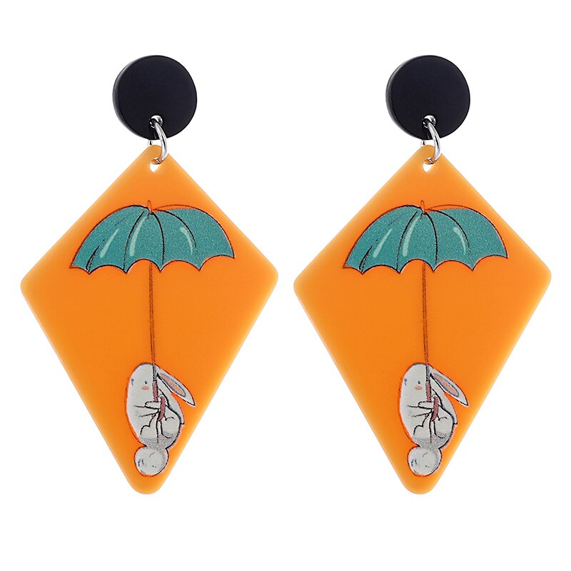 54 Styles Clouds Umbrella Octopus Milk Tea Leaves Geometric Acrylic Drop