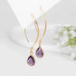 Purple Drop Charm Lady Cute Dangle Earrings for Women Jewelry Girls Earrings