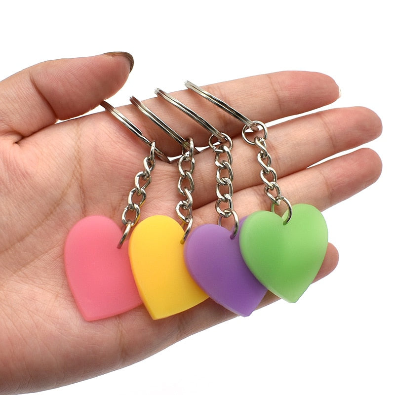 15 Styles Love Heart Couple Cute Keychain Cartoon Creative Gift Key Holder