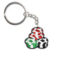 Game Chips Design Soft PVC Key Ring Keychain Pendant Retro Lucky Jackpot