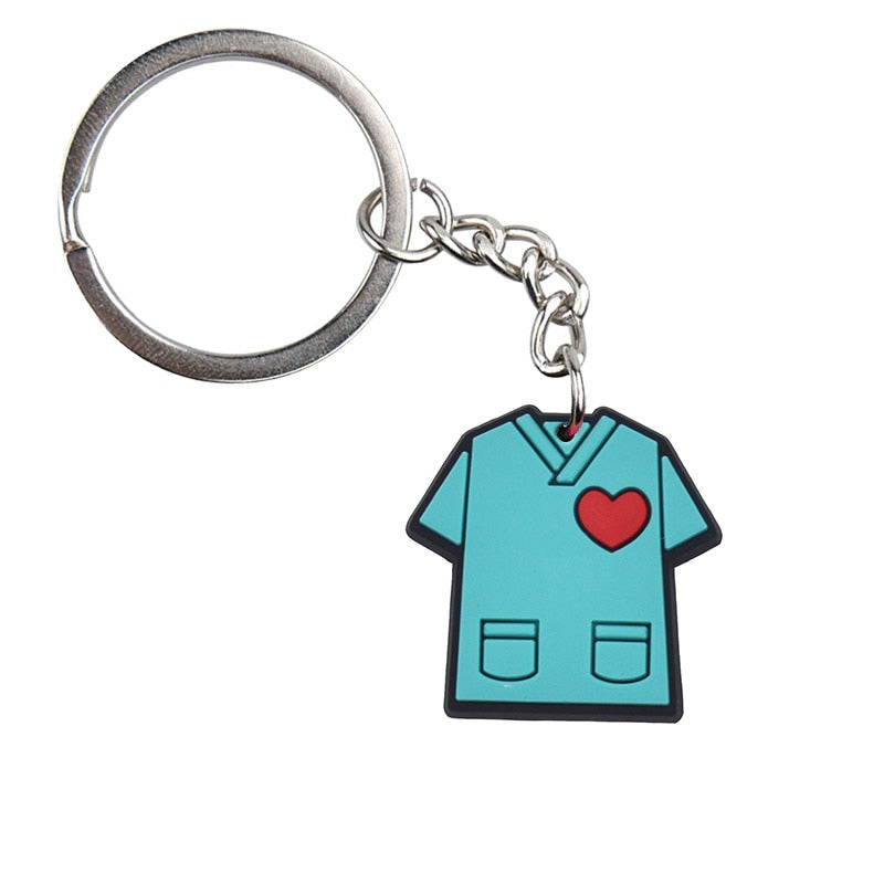 Medical Uniform Keyring Gift for Nurse Doctor Medical Personnel Cute Cartoon