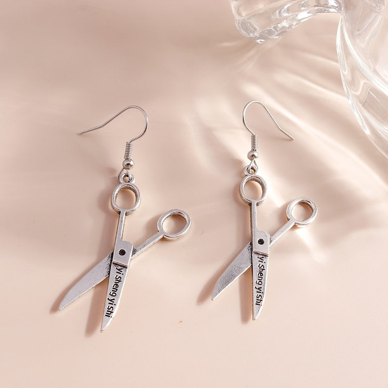 Scissors Pendant Drop Earrings Women Gifts Earring Cute Girls Eardrop Jewelry