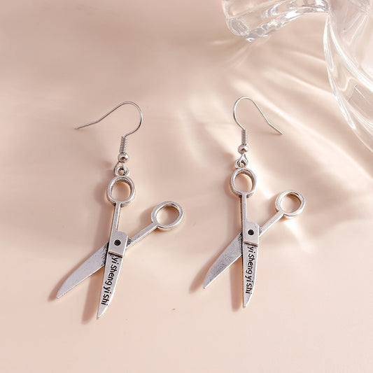 Scissors Pendant Drop Earrings Women Gifts Earring Cute Girls Eardrop Jewelry