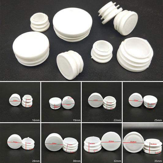 10Pcs Plastic round tube inserting end caps Round steel pipe plug chair leg