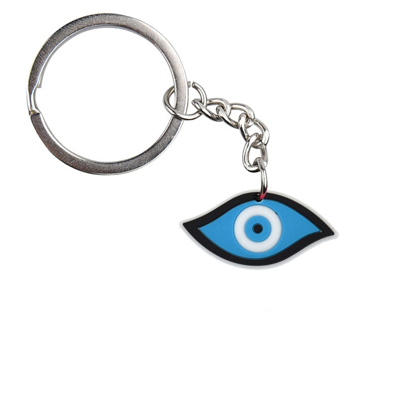 29 Styles Lucky Evil Eye Hand Hamsa Pendant Keychain Cartoon Key Holder Car