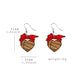 Volleyball Heart Wooden Drop Earrings Women Gifts Earring Cute Girls Eardrop