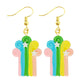 Rainbow Light Star Drop Earrings Women Art Fashion Cartoon Earrings Creative