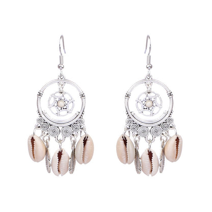 Tribal Style Shell Pendants Dangling Drop Earrings Female Fashion Earrings