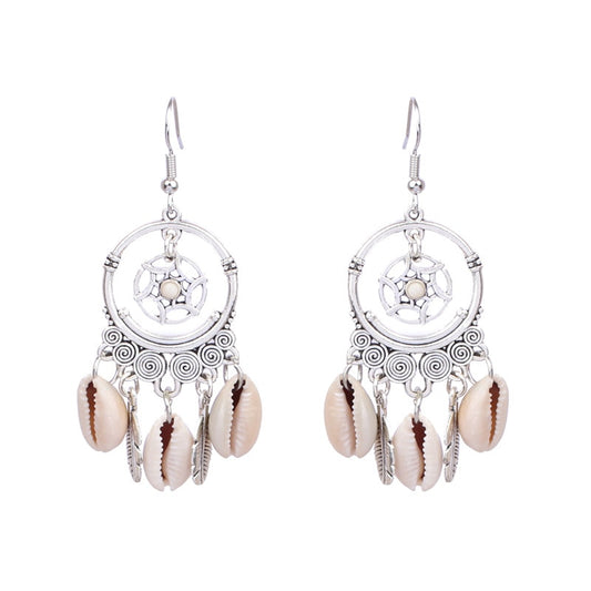 Tribal Style Shell Pendants Dangling Drop Earrings Female Fashion Earrings