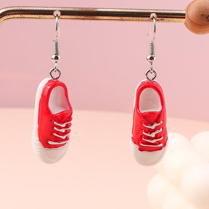 Pink Sneakers Dangle Earrings Women Charms Earring Fashion Creative Jewelry