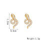 Snake Animal Stud Earrings Women Cubic Zirconia Earings Gift Jewelry