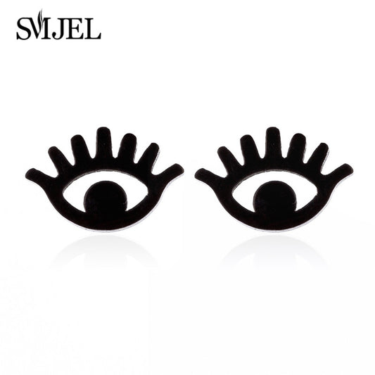 Eyelashes Stainless Steel Earrings Women Jewelry Small Studs Gifts Earring