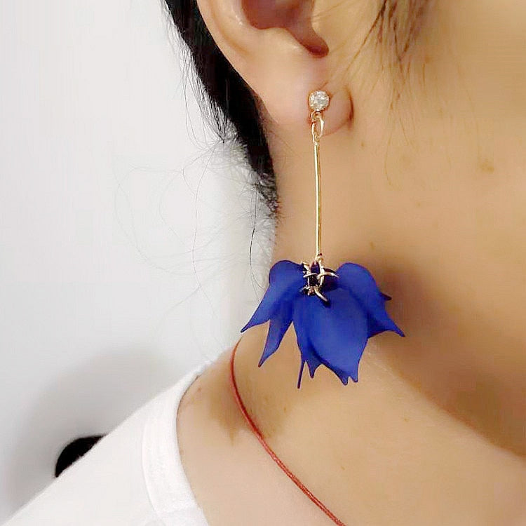 34 Styles Resin Flower Petal Dangle Earrings Fashion Party Girls Pendant