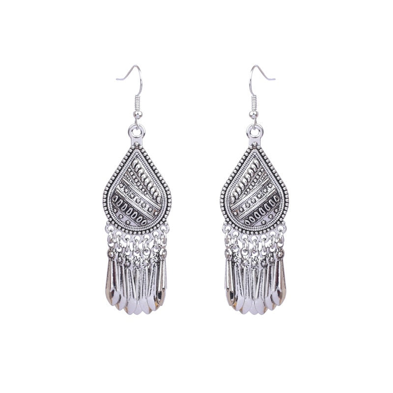 1Pair Boho Style Drop Shape Dangling Drop Earrings Female Fashion Earrings