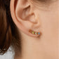 Multicolor Rhinestone Creative Studs Earrings Fashion Geometric Crystal Studs