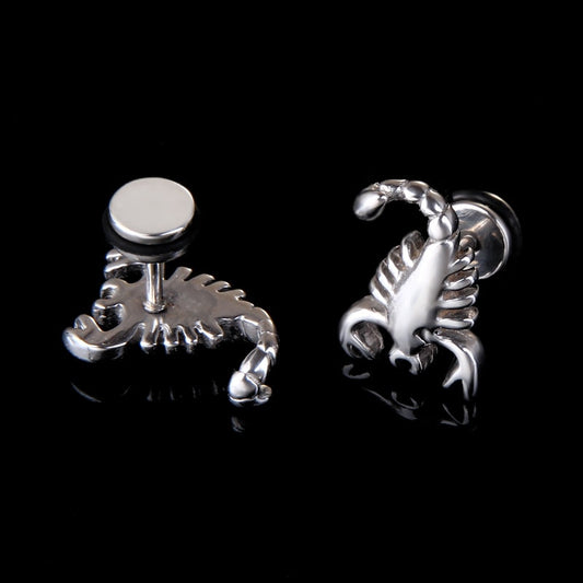 Scorpion Vintage Earrings Stainless Steel Fashion Stud Ear Jewelry Party