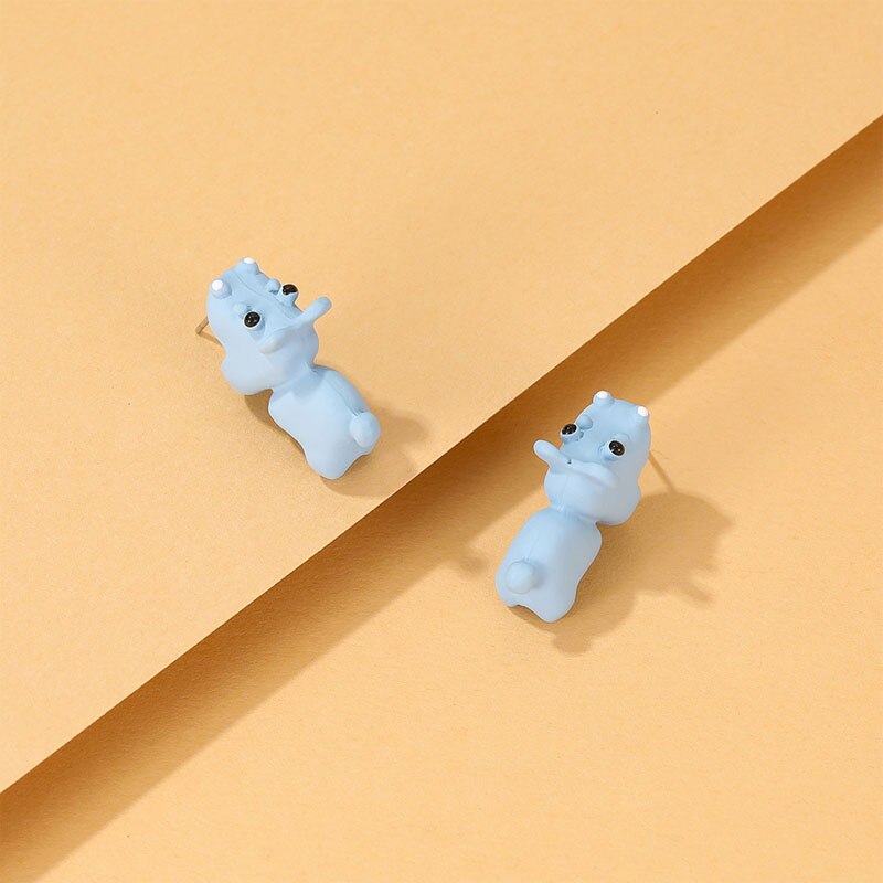 6 Styles Animal Cartoon Cute Ear Studs Female Jewelry Fun Gift Accessories