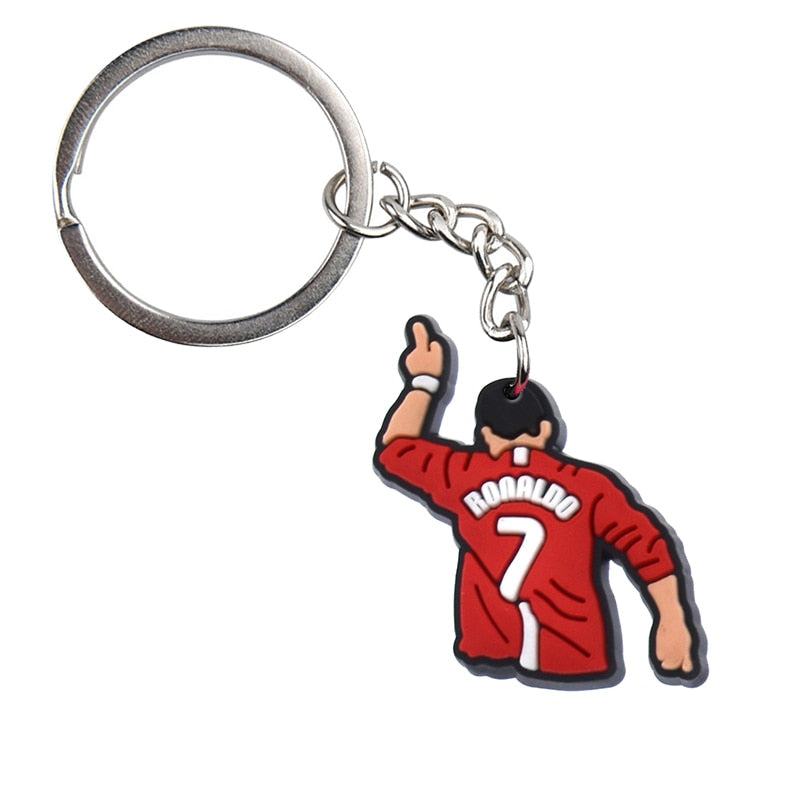 Player Soccer Football Keychain Party Gift Cute Keyring Cartoon DIY Jewelry