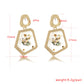 Geometric Resin Drop Earrings Women Fashion Creative Art Cute Stylish Jewelry