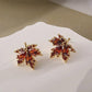 Maple Leaf Stud Earrings Women Party Wedding Jewelry Dangle Gifts Earrings