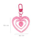 6 Colors Hollow Heart Acrylic Keychain Cute Earphone Case Pendant For Girls