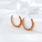 Amber Color Bamboo Style Hoop Earrings Hip Hop Women Party Gift Jewelry Ear