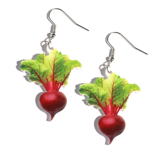 Beet Vegetable Drop Earrings Women Creativity Jewelry Cute Earring Girls Gift