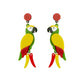 Colorful Parrot Drop Earrings Women Travel Fashion Cartoon Earrings Creative