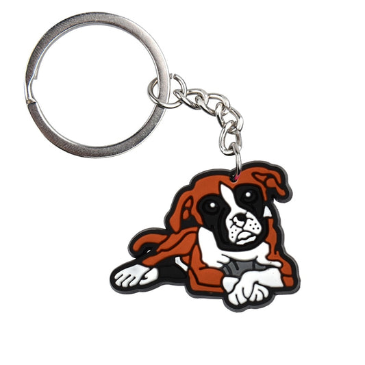 Laying Dog PVC Cute Animal Cartoon Keychain Lovely Mini Dog Design Key Holder