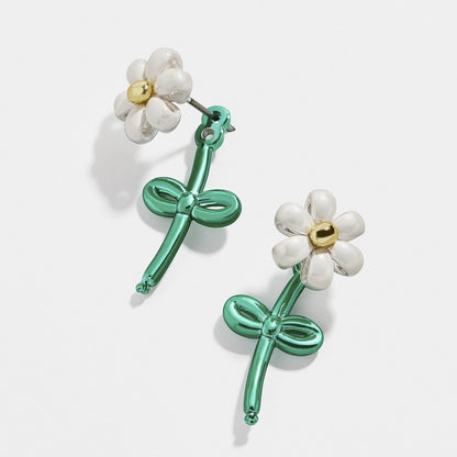 Balloon Design Flower Earring Studs Ear Ornaments Gift Earrings Jewelry