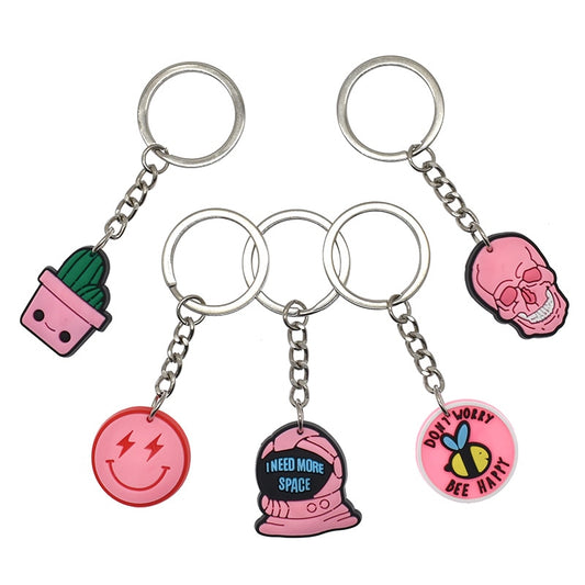 8 Styles Pink Palette Lovely Smiley face Cactus Camera Keychain Gift Cute Charms