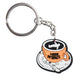 14 Styles PVC Coffee Lover Fan Caffeine Keychain Cartoon Key Ring Anime Pendant
