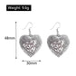 Retro Hollow Heart Dangle Earrings Women Gifts Earring Cute Girls Eardrop