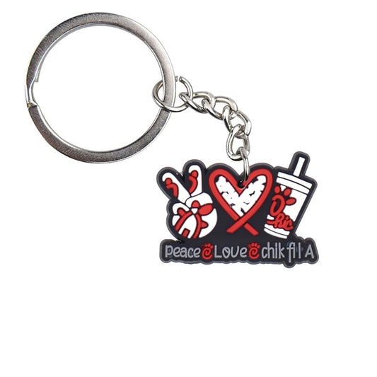 Chicken Fast Food Keychain Cartoon Creative Gift Key Holder Keyring Anime