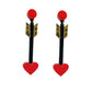 Heart Arrow Acrylic Drop Earrings Women Travel Fashion Cartoon Earrings Creative