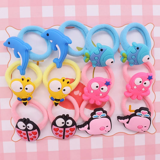 2Pcs/Set Cartoon Animal Bee Dolphin Whale Hair Accessories Baby Nylon Headband