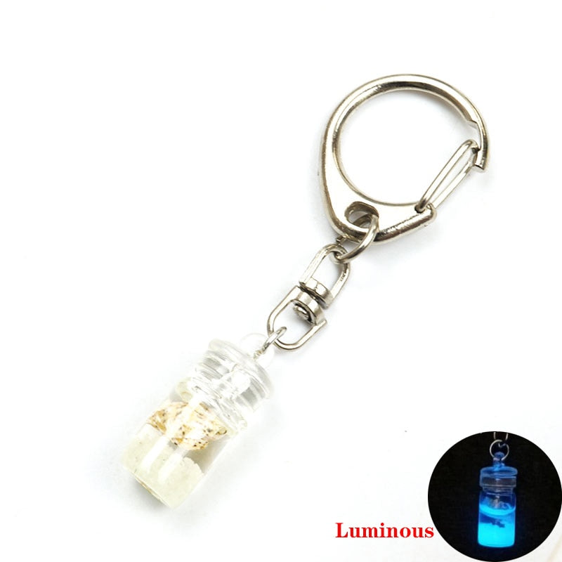 16 Styles Creative Luminous Bottle Glow In The Dark Keychain Gift Cute Charms