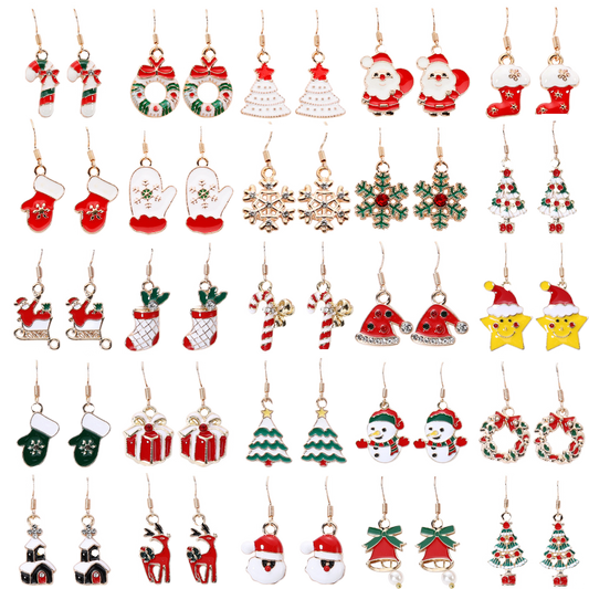 13 Styles Snowflake Bell Xmas Tree Brown Elk Snowman Santa Claus Sock Star