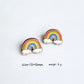 Wooden Cartoon Rainbow Stud Charm Earrings For Women Girl Fashion Modern Jewelry