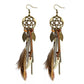 54 Styles Bohemian Long Feathers Tassel Dangle Earrings for Fashion Stylish
