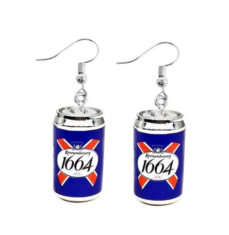 1664 Funny Design Beer Can Dangle Drop Earrings Women Fashion Creative Art Cute