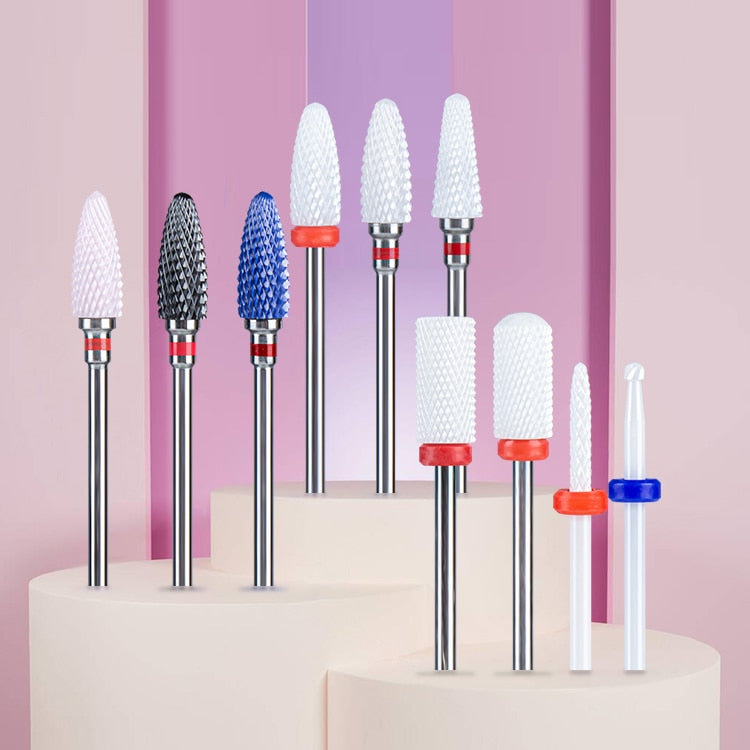 Ceramic Milling Cutter For Manicure Nail Drill Bits Feecy Electric Nail File