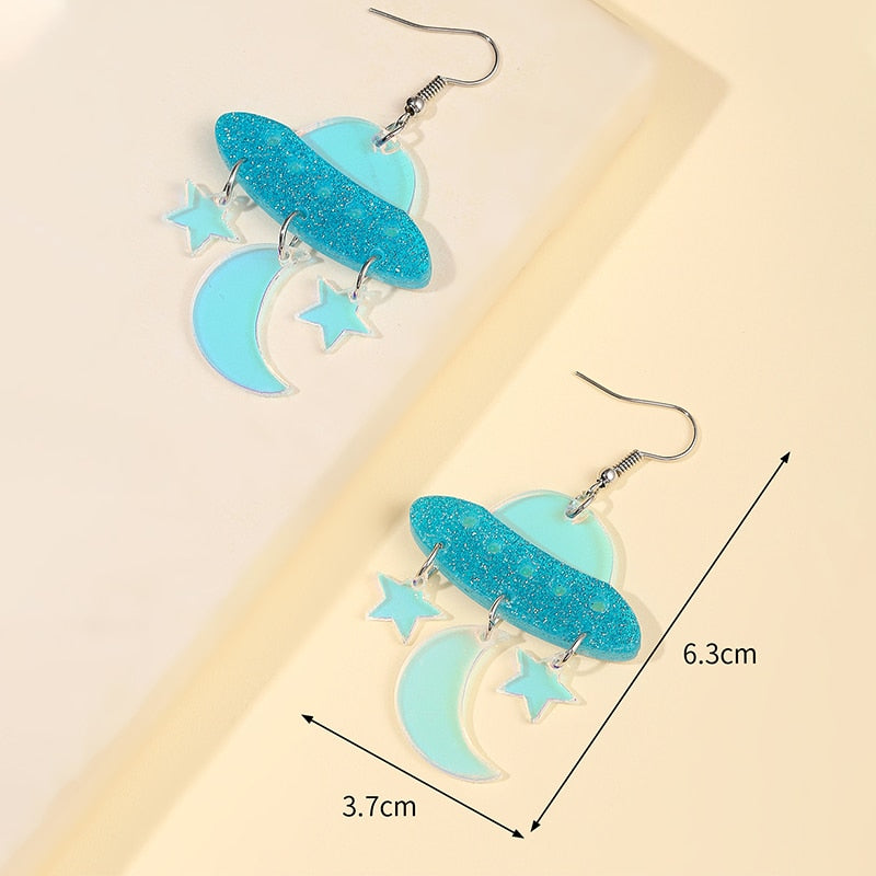 16 Styles Cartoon Animal Sheep Chicken Shark Drop Earrings Women Travel Fashion