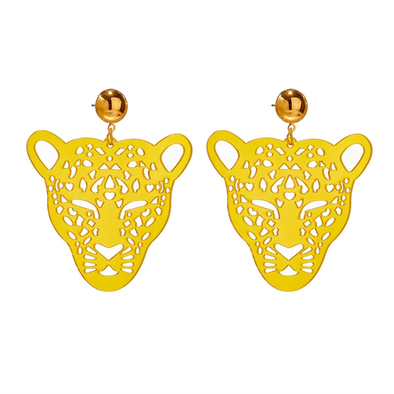 Leopard Cat Drop Earrings Women Travel Fashion Cartoon Earrings Creative Jewelry