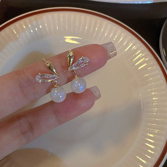 Drop Shape and Pearl Earrings Women Party Wedding Jewelry Dangle Gifts Earrings